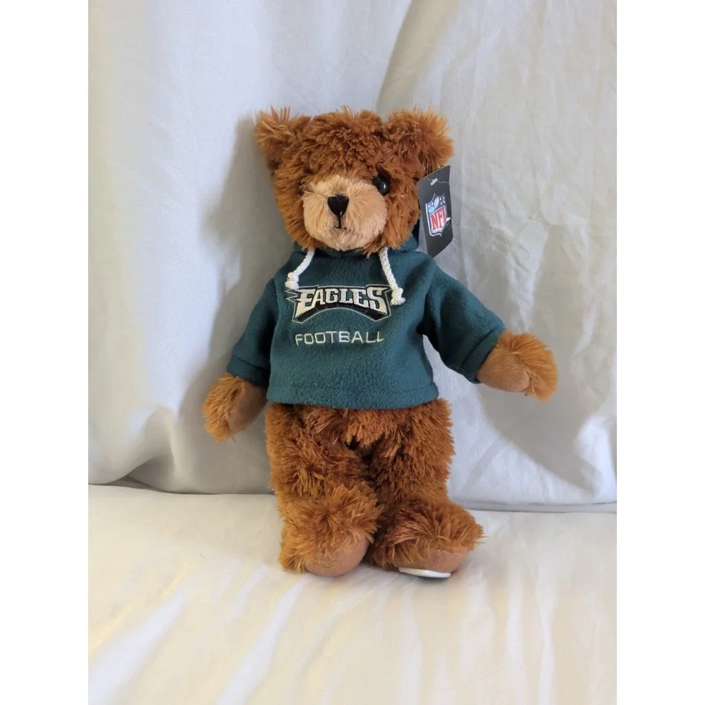 NFL Philadelphia Eagles Brown Plush Teddy Bear with Hoodie